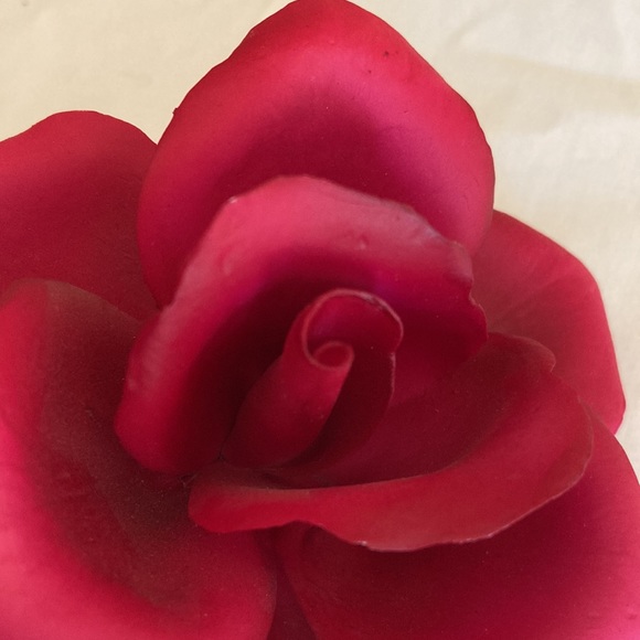 Vintage Napoleon authentic Capidimonte Italy porcelain rose - Picture 6 of 7